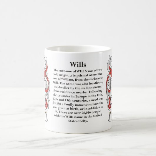 マグ意志家族の紋章付き外衣 コーヒーマグカップ (中央)