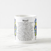 マグ木製家族の紋章付き外衣 コーヒーマグカップ (中央)