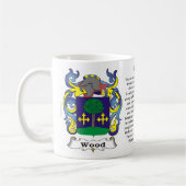 マグ木製家族の紋章付き外衣 コーヒーマグカップ (左)
