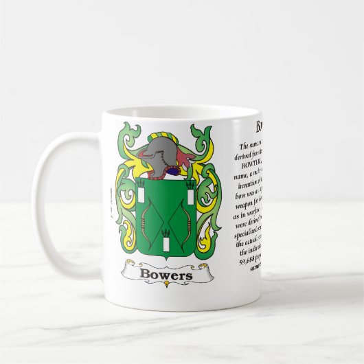 マグ木陰家族の紋章付き外衣 コーヒーマグカップ (左)