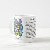 マグ水家族の紋章付き外衣 コーヒーマグカップ (正面左)