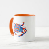 マグ水色カ数々のニ色 マグカップ (正面左)