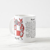 マグ沼地家族の紋章付き外衣 コーヒーマグカップ (正面左)