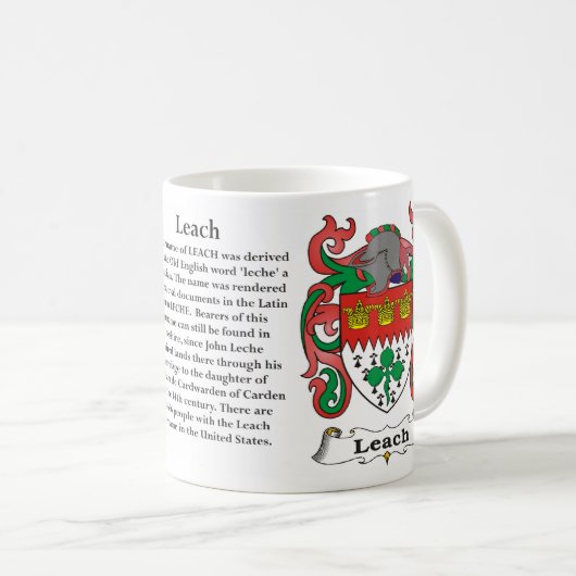 マグ濾過家族の紋章付き外衣 コーヒーマグカップ (正面右)