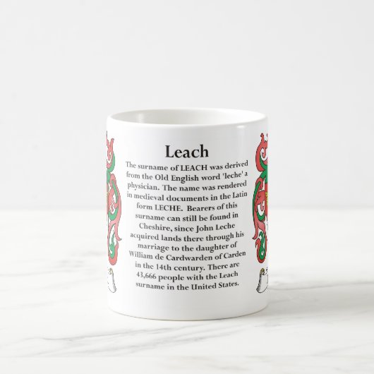 マグ濾過家族の紋章付き外衣 コーヒーマグカップ (中央)