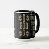 マグ犬は神のスペルを逆にする マグカップ (正面右)