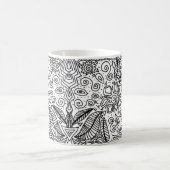 マグ白黒パターン コーヒーマグカップ (中央)