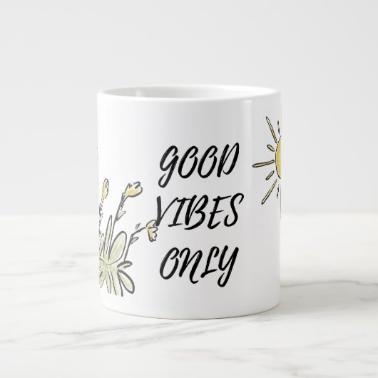 マグ神は唯一の霊を感じる ジャンボコーヒーマグカップ (正面)