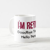 マグ私は退職したです コーヒーマグカップ (正面左)