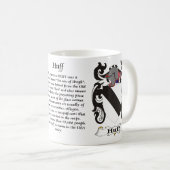 マグ立腹家族の紋章付き外衣 コーヒーマグカップ (正面右)