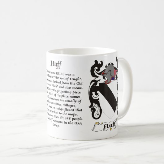 マグ立腹家族の紋章付き外衣 コーヒーマグカップ (正面右)