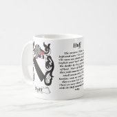 マグ立腹家族の紋章付き外衣 コーヒーマグカップ (正面左)