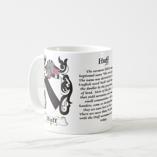 マグ立腹家族の紋章付き外衣 コーヒーマグカップ (正面左)