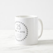 マグ第25記念日の従業員の仕事ありがとう コーヒーマグカップ (正面右)