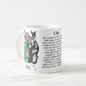 マグ粘土家族の紋章付き外衣 コーヒーマグカップ (正面左)