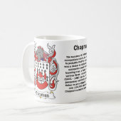 マグ行商人家族の紋章付き外衣 コーヒーマグカップ (正面左)