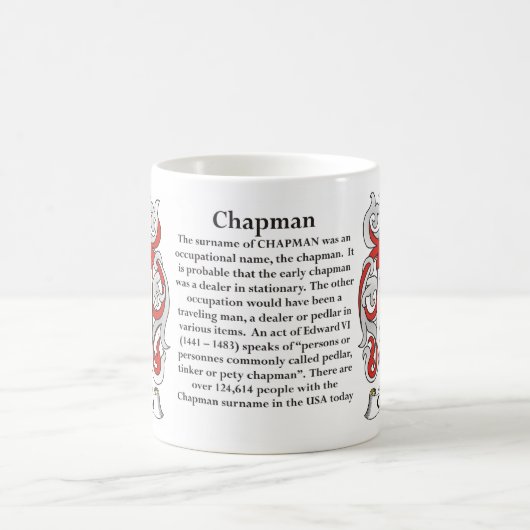 マグ行商人家族の紋章付き外衣 コーヒーマグカップ (中央)