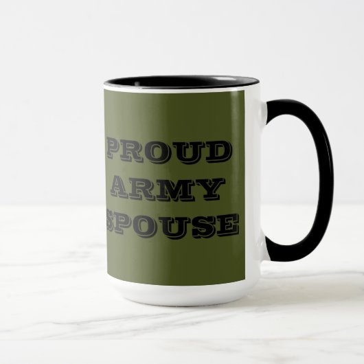 マグ誇りを持った軍配偶者 マグカップ (右)