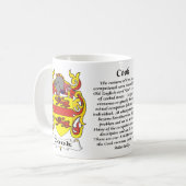 マグ調理師家族の紋章付き外衣 コーヒーマグカップ (正面左)