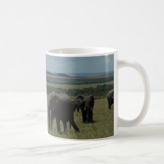 マグ象の群れMaasaiマラ、ケニヤ コーヒーマグカップ