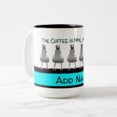 マグ鉱山鉱山鉱山のカモメの飲料のコップ ツートーンマグカップ (正面左)