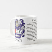 マグ鋭敏な家族の紋章付き外衣 コーヒーマグカップ (正面左)