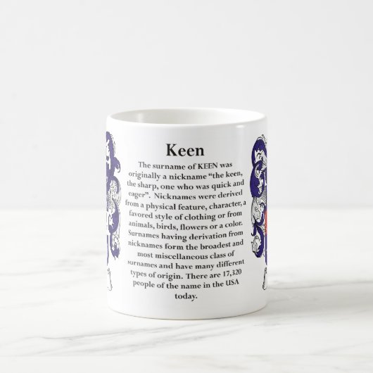 マグ鋭敏な家族の紋章付き外衣 コーヒーマグカップ (中央)