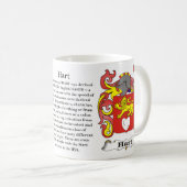 マグ雄鹿家族の紋章付き外衣 コーヒーマグカップ (正面右)