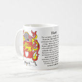 マグ雄鹿家族の紋章付き外衣 コーヒーマグカップ (正面左)