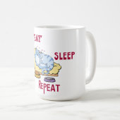 マグ食べ睡眠ラブリピーター コーヒーマグカップ (正面右)