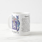 マグ駐屯隊家族の紋章付き外衣 コーヒーマグカップ (正面左)