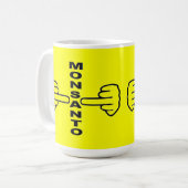 マグ鳥モンサント反転 コーヒーマグカップ (正面左)
