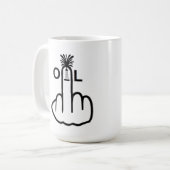 マグ鳥反転油反転 コーヒーマグカップ (正面左)