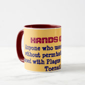 マグ1を離れた手 マグカップ (正面左)