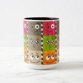 マグ10$-数々の顔 ツートーンマグカップ (中央)