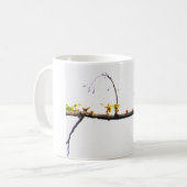 マグ11 0z。 青いthroated蜂食べる人の鳥のデザイン コーヒーマグカップ (正面左)