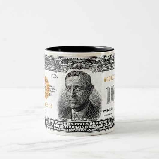 マグ1934100 ,000ドルの金ゴールドの証明書の ツートーンマグカップ (中央)