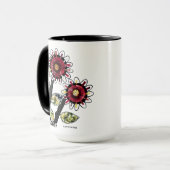 マグ1 -花柄の抽象芸術 マグカップ (正面左)