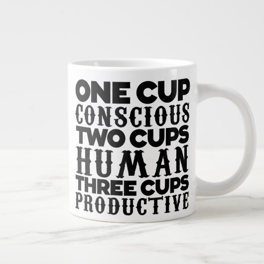 マグ3個のコップの専門の ジャンボコーヒーマグカップ (右)