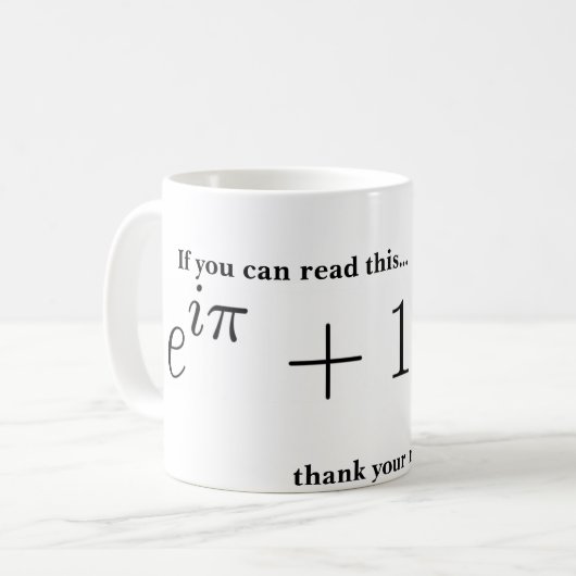 マグ: あなたの数学の教師を感謝していして下さい コーヒーマグカップ (正面左)