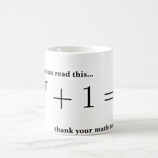 マグ: あなたの数学の教師を感謝していして下さい コーヒーマグカップ (中央)