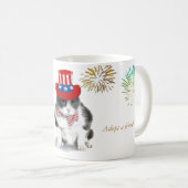 マグ: おこりっぽいFelixのの猫、7月第4 コーヒーマグカップ (正面右)