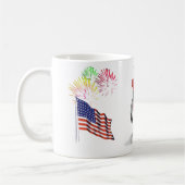 マグ: おこりっぽいFelixのの猫、7月第4 コーヒーマグカップ (左)