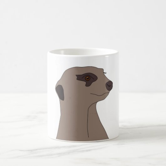 マグ"かわいいMeerkat " コーヒーマグカップ (中央)
