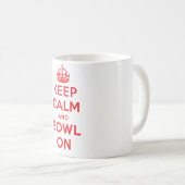 マグ"の"平静そしてボールを保って下さい(白い) コーヒーマグカップ (正面右)