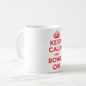 マグ"の"平静そしてボールを保って下さい(白い) コーヒーマグカップ (正面左)