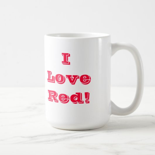 マグ・アイ・ラブ・レッド コーヒーマグカップ (右)