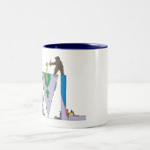 マグ|アシュビル、NC (AVL) ツートーンマグカップ (中央)