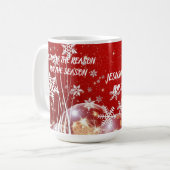 マグ・イエスがその季節の理由だ コーヒーマグカップ (正面左)