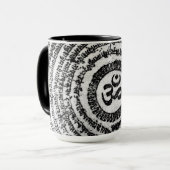 マグ、インド、omマニのpadmeのハム雑音 マグカップ (正面左)